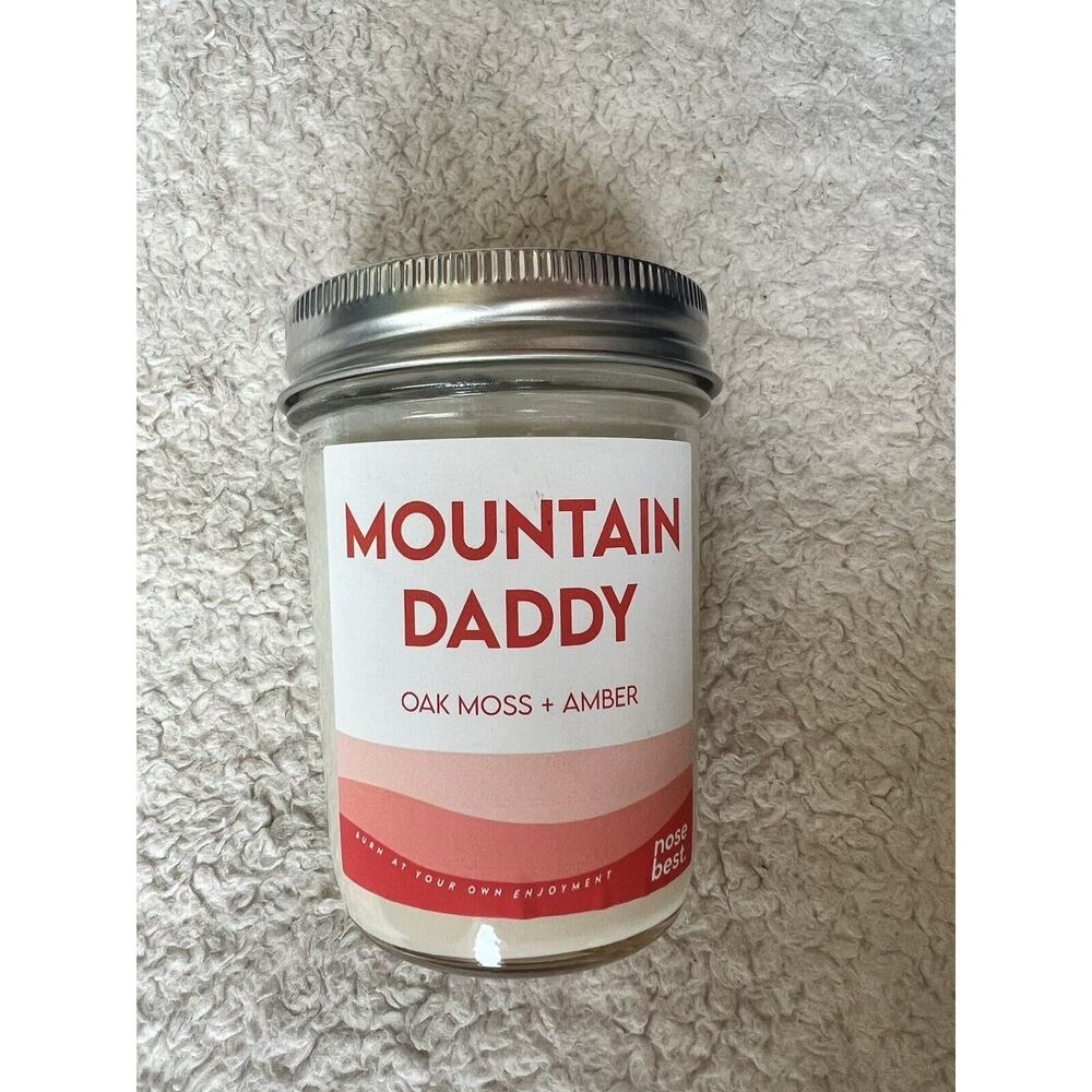 Mountain Daddy Clean Soy Candle Oak Moss + Amber w/ Curated Spotify Playlist‎